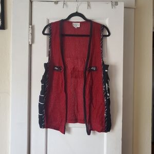 K.D. Spring Red and Black Women's Vest